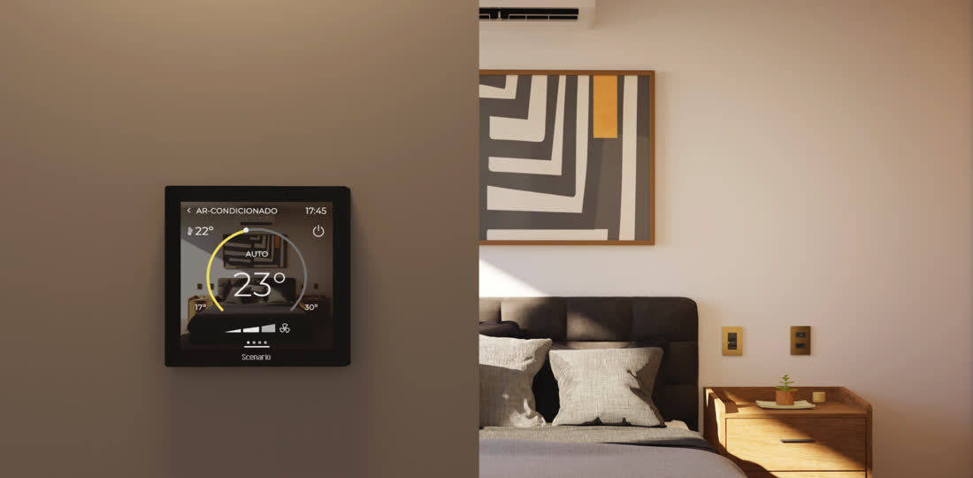 Automação em quarto de hotel